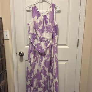 Floral Purple and White Women's Dress